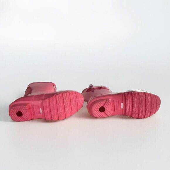 Pink Hunter Rain Boots Womens Size 7 Pink Gloss HUNTER Original Short Boots - Picture 6 of 9